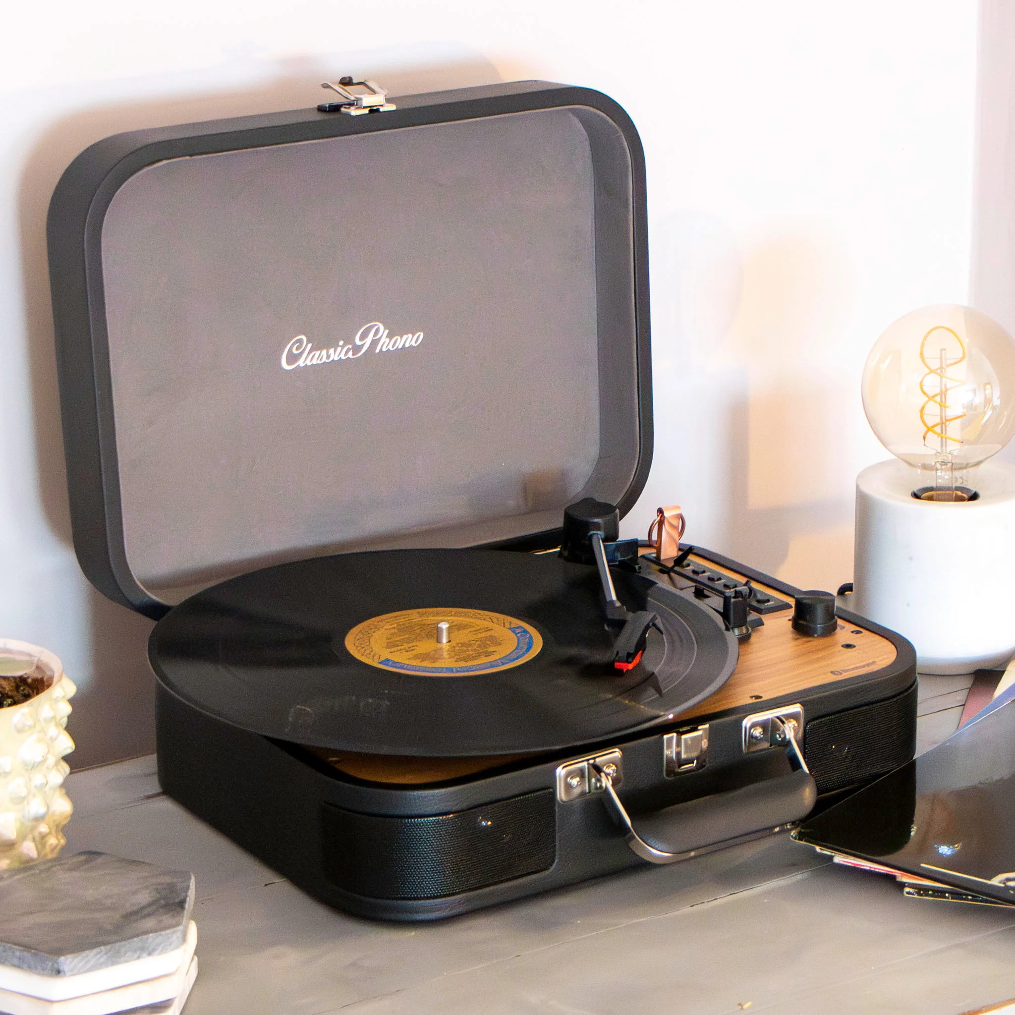 CLASSIC PHONO TT-116BK - Retro Bluetooth® platenspeler met ingebouwde speakers - Zwart - Image 15