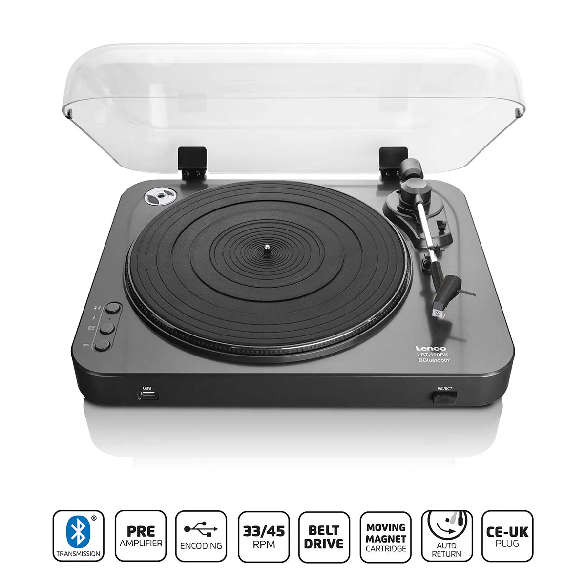 LENCO LBT-120BK - Platenspeler met Bluetooth® - Zwart - Image 11