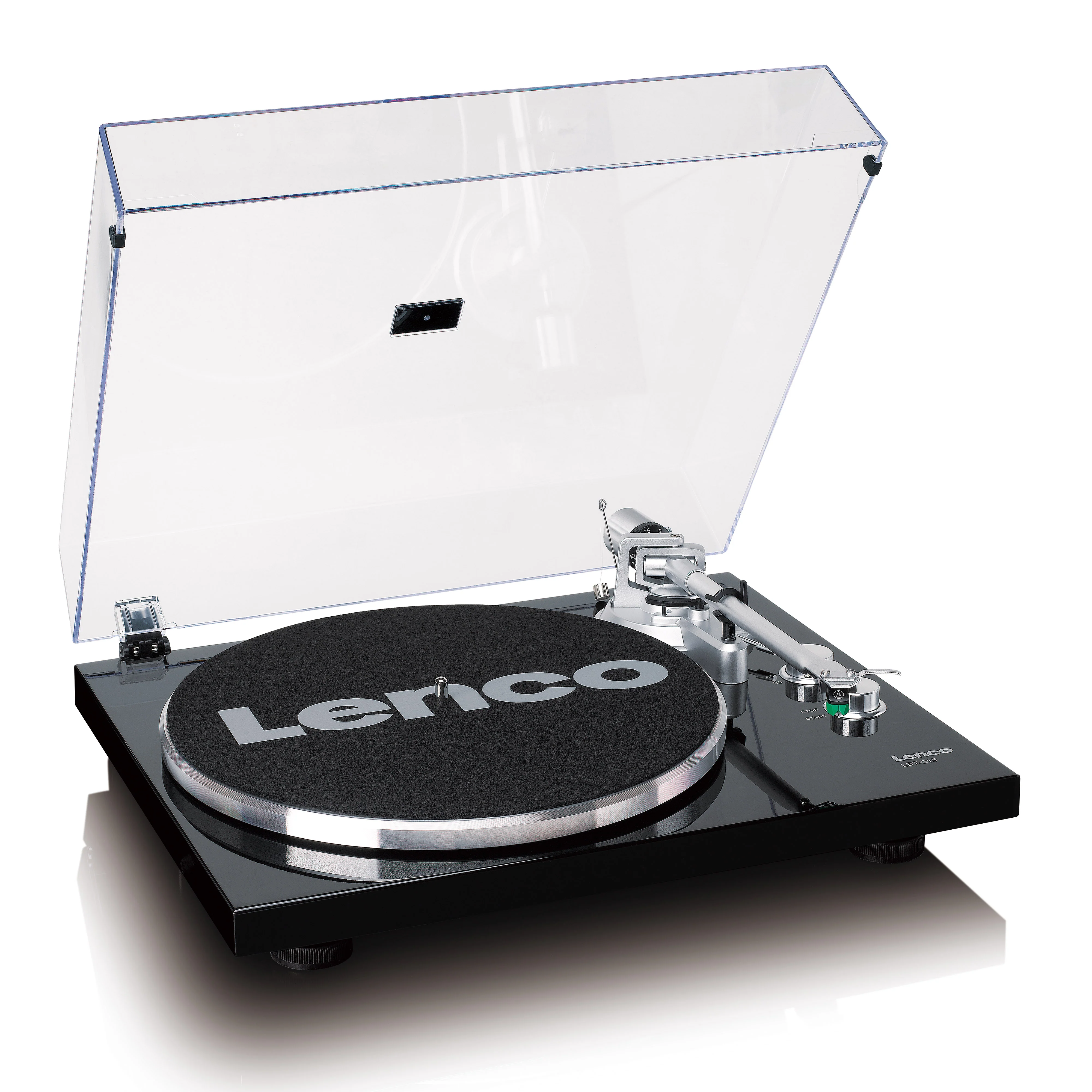 LENCO LBT-215BK - Platenspeler met Bluetooth® en een metalen draaiplateau, toonarm en contragewicht - Exclusieve Piano Black kleur - Image 2