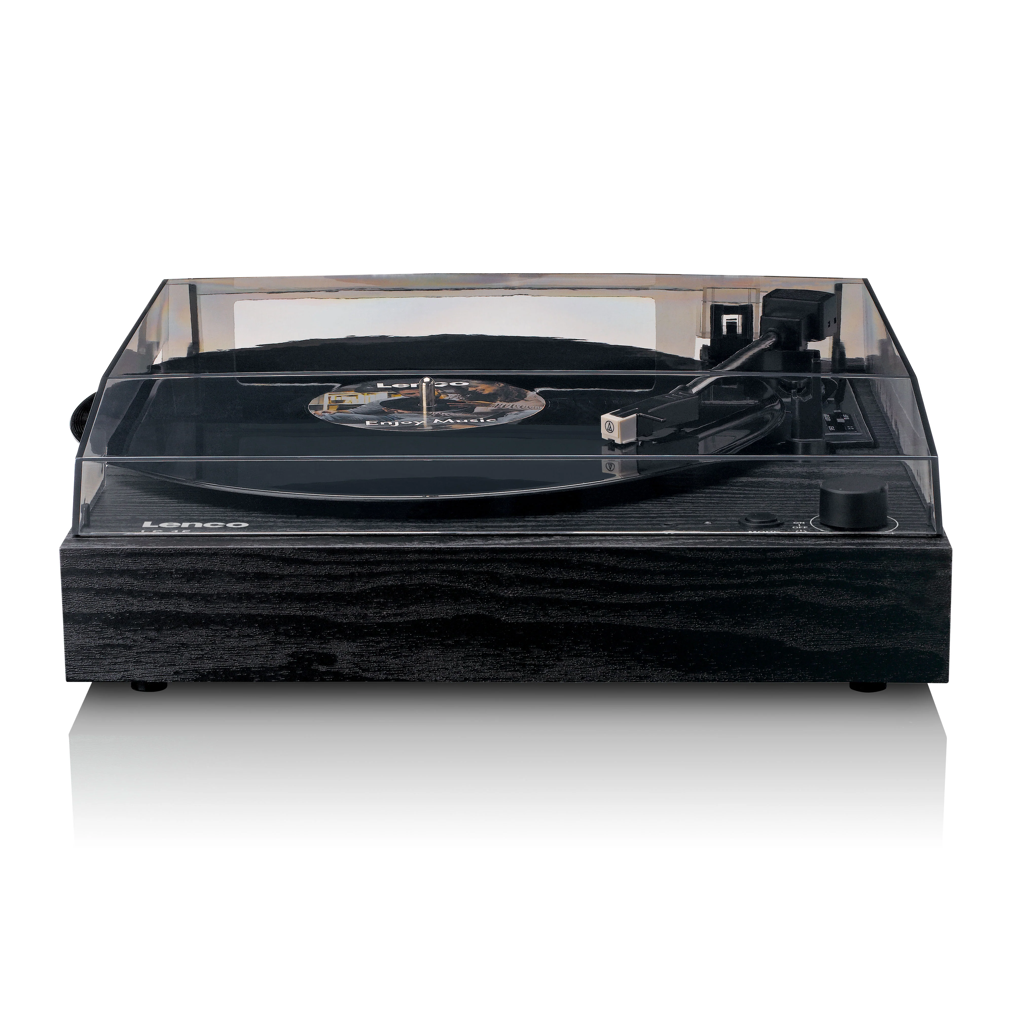 LENCO LS-15BK - Platenspeler met Bluetooth®, twee ingebouwde speakers en AT3600L cartridge - Zwart - Image 2
