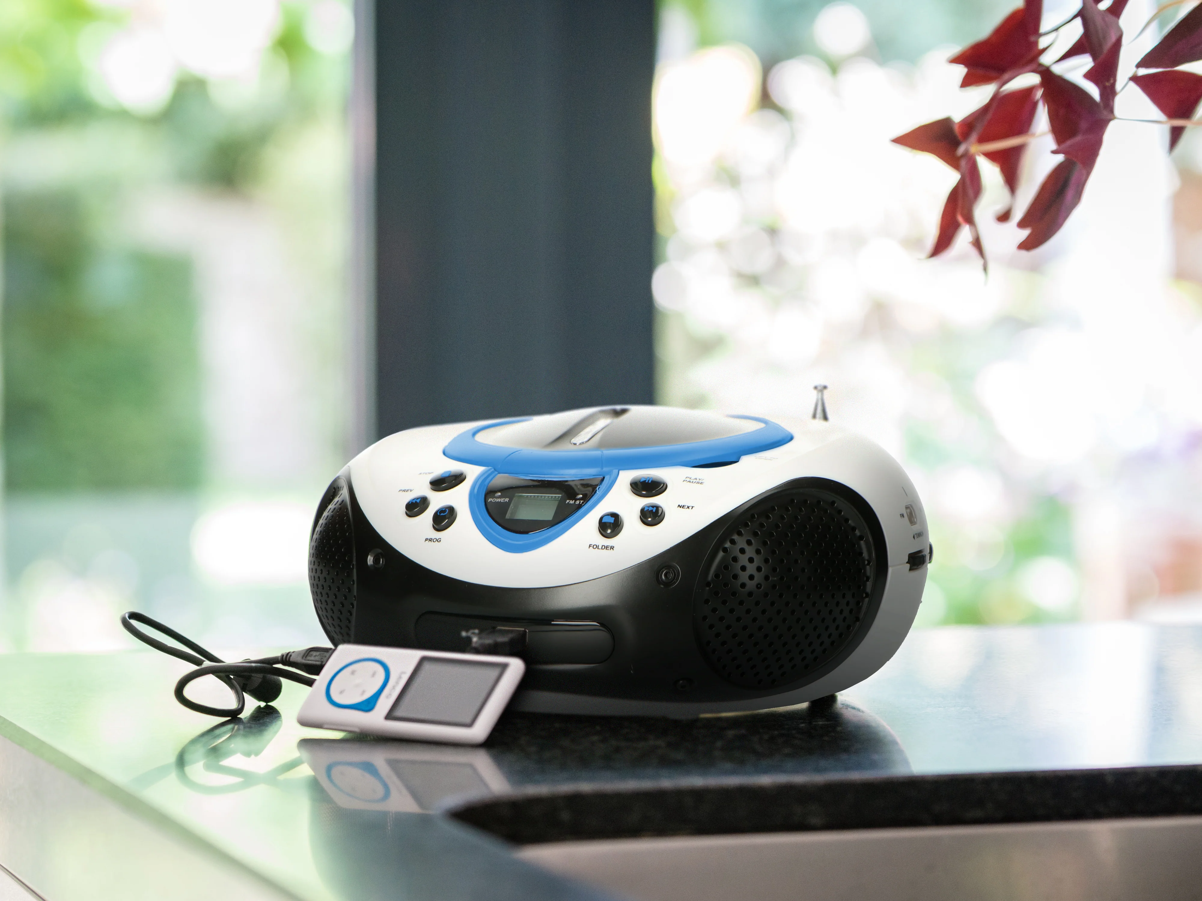 LENCO SCD-38 USB Blue - Draagbare FM Radio CD en USB speler - Blauw - Image 14