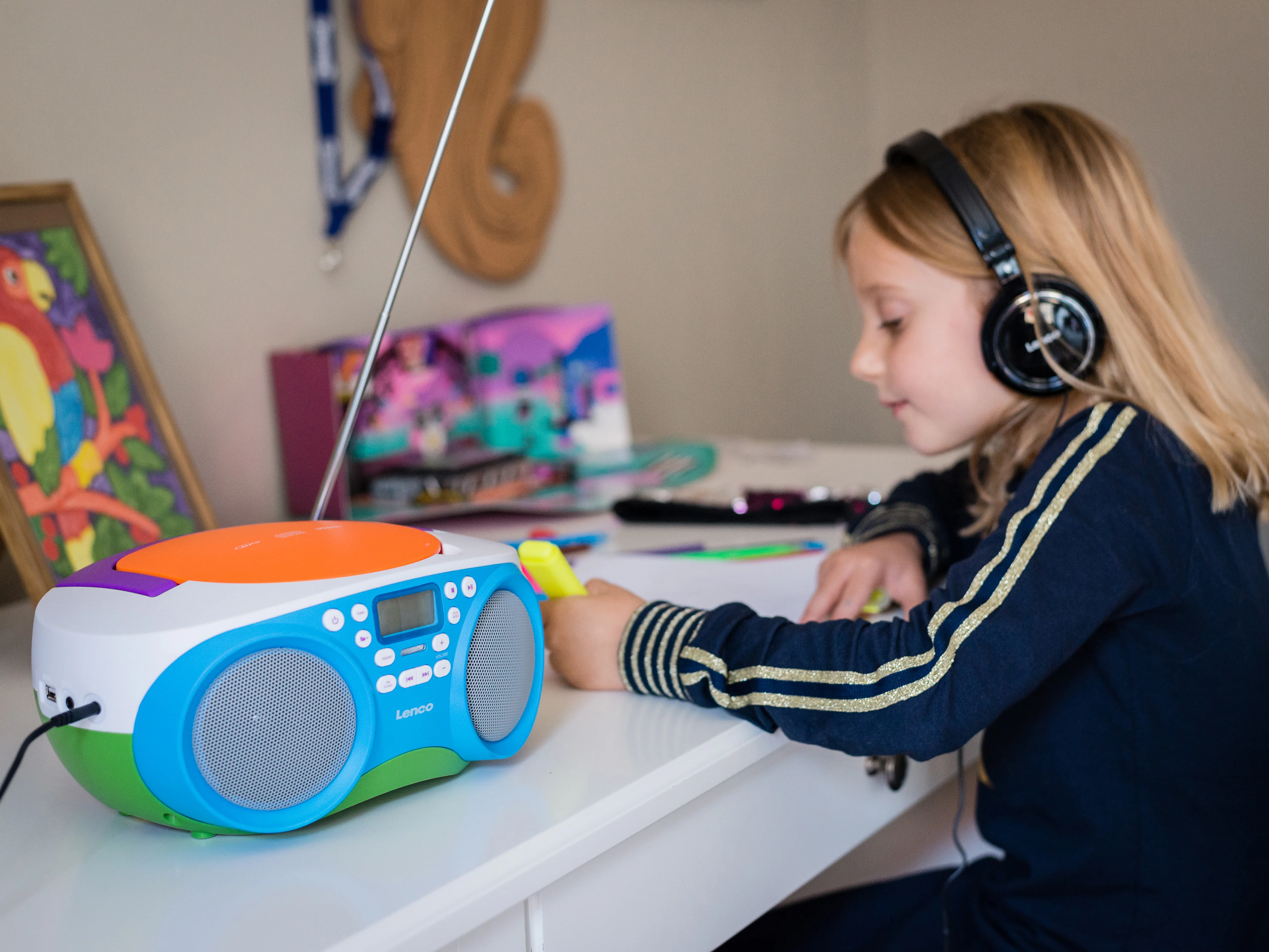 LENCO SCD-41 - Draagbare FM Radio - CD/USB-speler - Multi colour - Image 12